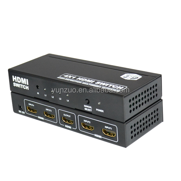 4x1のhdmiavスイッチ出力1の43dサポートリモコン付き低コスト問屋・仕入れ・卸・卸売り