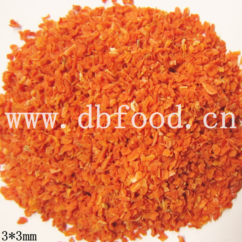 2014 new crop carrot granule1-3, 3*3, 5*5, 10*10mm with good quality from factory
