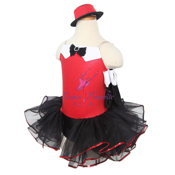 新しい子ジャズバレエダンス衣装赤・黒の色のドレスの女の子舞台衣装パフォーマンスバレエチュチュスカート問屋・仕入れ・卸・卸売り
