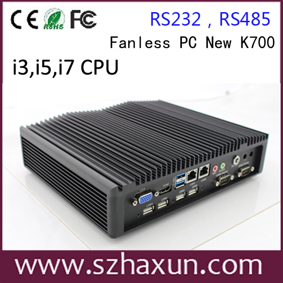 完全に囲まれたk700コンピュータ、 ファンレスi52467mと産業用pc、 ファンレスpcx862*usb2.0,2*usb3.0,2*rs232、 ファンレスpcのlinux、 vga問屋・仕入れ・卸・卸売り
