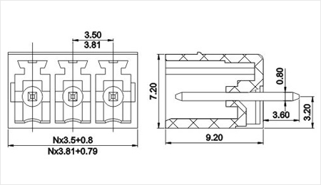 プラグイン可能なターミナルブロック3.5/3.81、 ヘッダー部分仕入れ・メーカー・工場