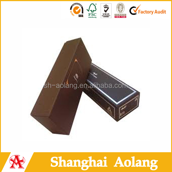 2014 new custom red wine paper box for two glass wine with handle