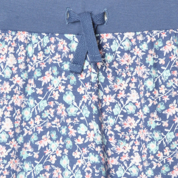 膝から上の新しいスタイルの花の印刷された女の子のための弾性ウエストドローストリングパンツ問屋・仕入れ・卸・卸売り