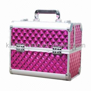 紫色のダイヤモンド旅行kl-mc314化粧品コンパクトケースabs仕入れ・メーカー・工場