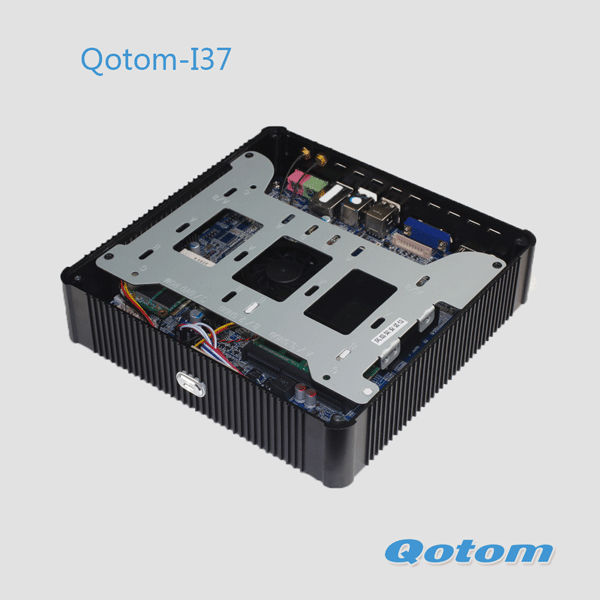 オンボードcpuインテルceleron1037uデュアル- コア1.8ghzのプロセッサ、 qotom-i 37デスクトップコンピュータ、 スリムミニpc。問屋・仕入れ・卸・卸売り