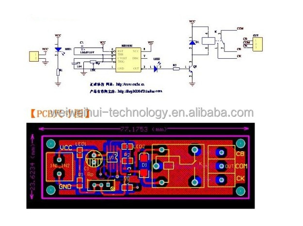 Wwh- 5v、 タイマーのスイッチを遅らせる12v調節0〜10秒とne555発振器問屋・仕入れ・卸・卸売り
