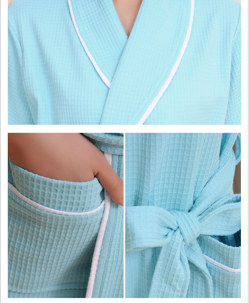 日本国王着物白ソフトタッチワッフル織り夏の夜のローブ仕入れ・メーカー・工場