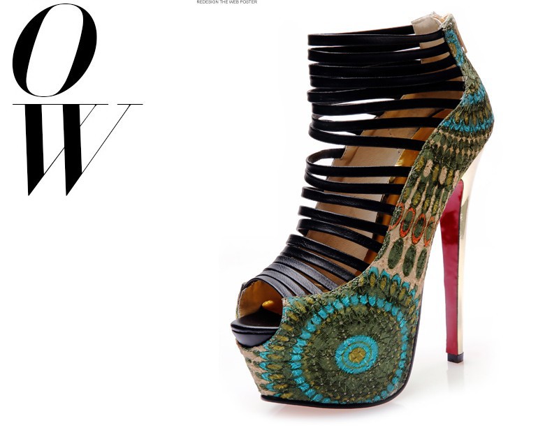 Aliexpress.com : Buy New Open Toe 16cm High Heels 2015 Women ...