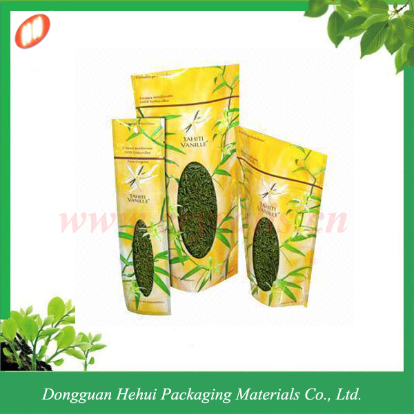 Stand up tea bag with resealable zipper
