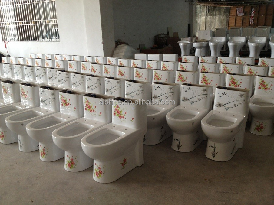 A3108 Water Saving Porcelain Ceramic Siphonic Decorative Toilets One