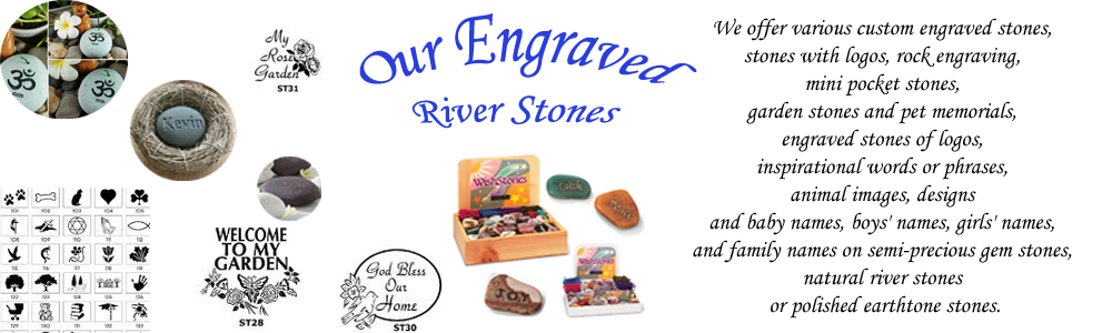 自然の川の石磨かれた小石を刻印独自のロゴ付き 問屋・仕入れ・卸・卸売り