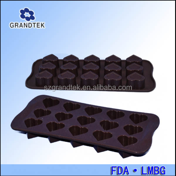 Random Color Mini Heart Shape Silicone Ice Cube Chocolate Mold