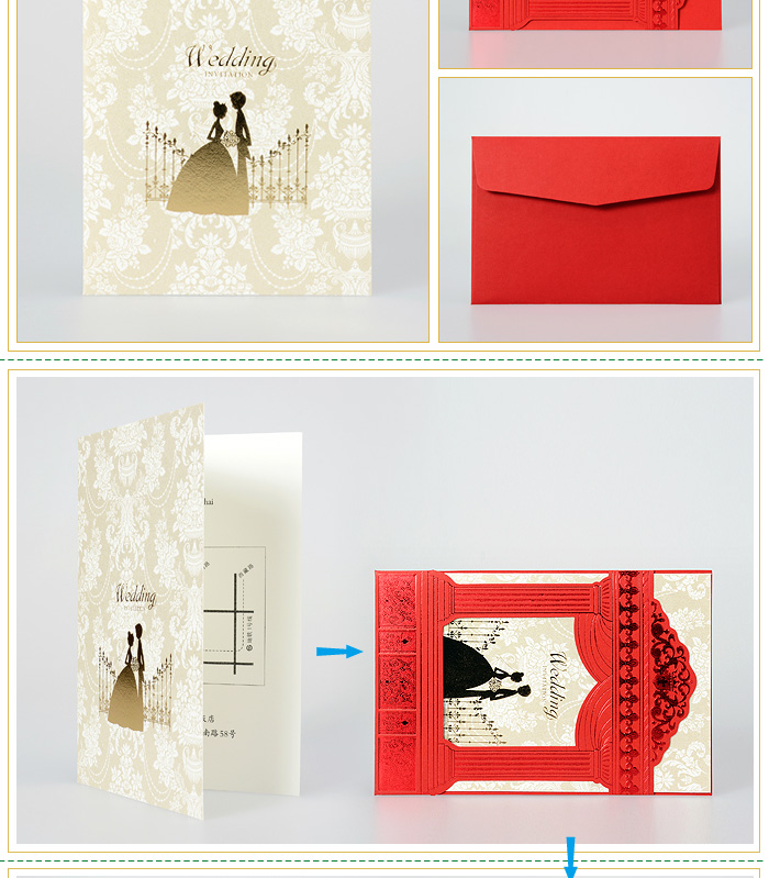 最新スタイル2014年顧客結婚式の招待状のカード問屋・仕入れ・卸・卸売り