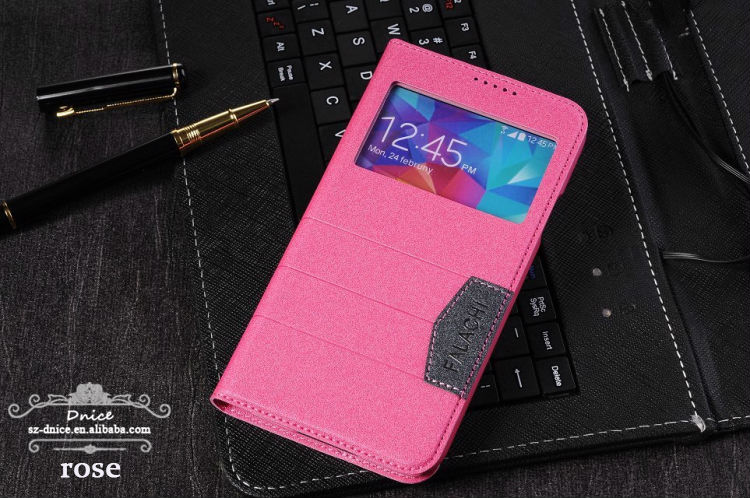 for galaxy s5 S viewing window flip case,fashion shining case for samsung galaxy s5