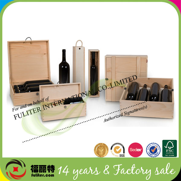 Custom Design Luxury Red Wine Wooden Box