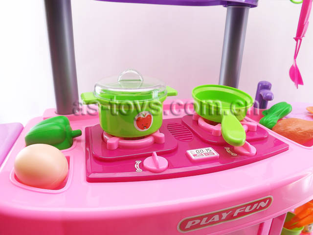 女の子ピンクのプラスチック製のキッチン用ユニット2014年家庭で遊ぶ問屋・仕入れ・卸・卸売り