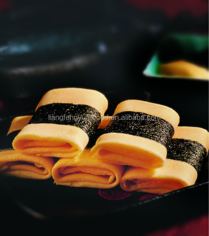 handmade egg roll cookie with black sesame