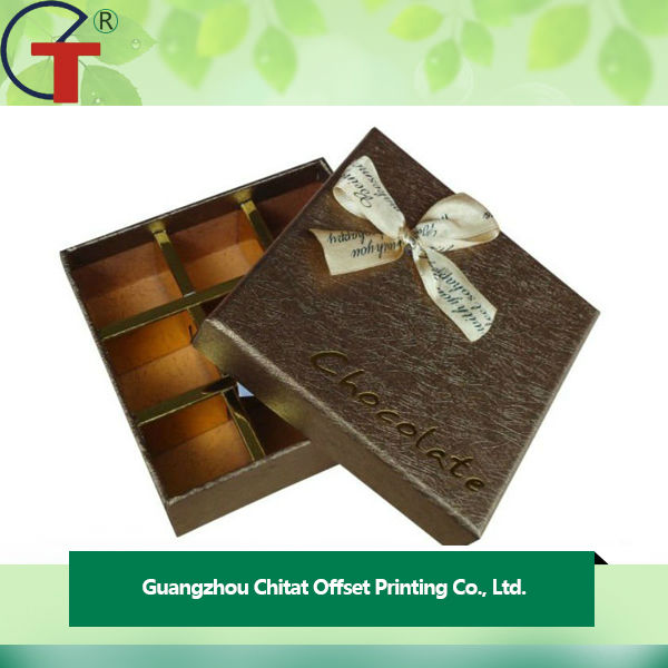 Color empty chocolate box wholesale in custermized designing chocolate box