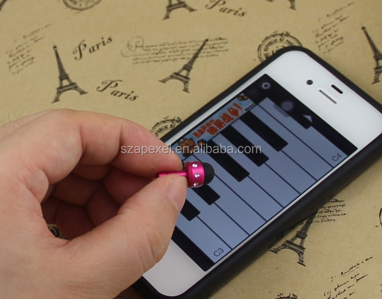 カラフルなシャイニーミニ2イン1iphoneアプリのスマートフォン用スタイラスペン問屋・仕入れ・卸・卸売り