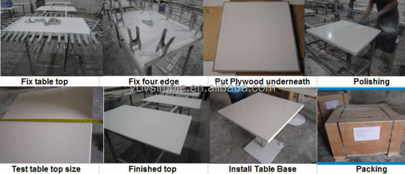 Simbleエコ- フレンドリーな複合アクリル折り畳み式のテーブル/レストランの固体表面のテーブル問屋・仕入れ・卸・卸売り