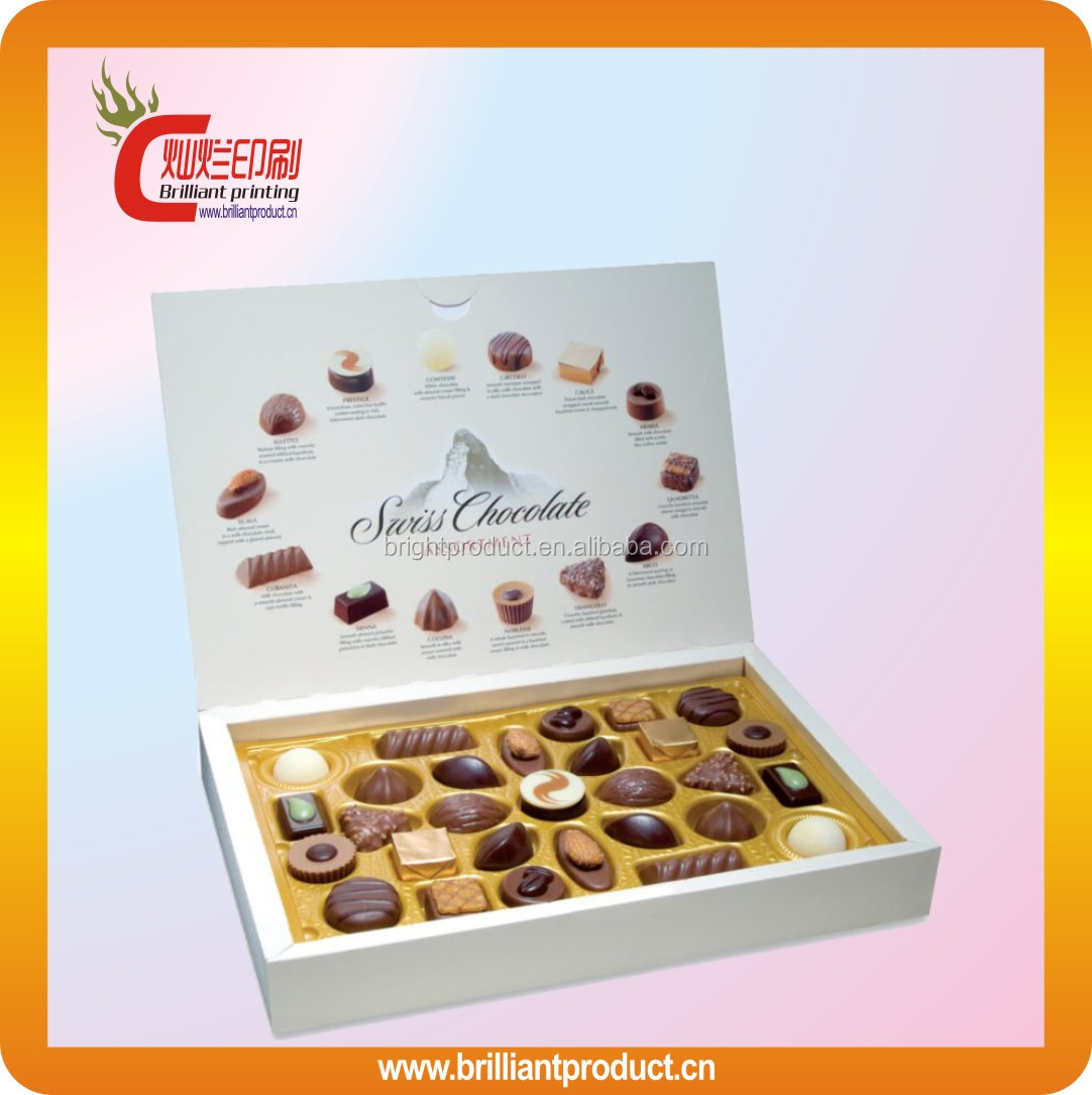 Decorative Fancy custom printed chocolate bar packaging payment asia alibaba china chocolate box