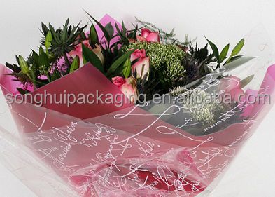 カラフルな花のsheet/バラ包装sheet/透明な花の袖仕入れ・メーカー・工場