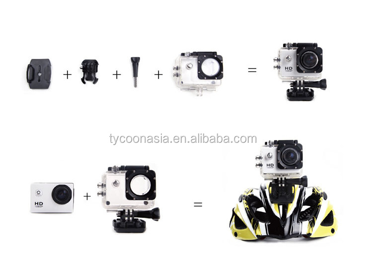 プロカメラフルhd1080psj4000防水ヘルメットのスポーツプロミニデジタルポータブルdvカメラアクションカメラ問屋・仕入れ・卸・卸売り
