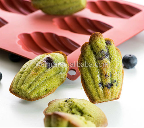 6 Even Easter Egg Shaped Silicone Bakeware
