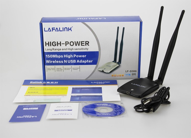Mini 300Mbps USB WiFi Wireless Adapter Dongle LAN Card 802.11n//g//b w//Antenna PL