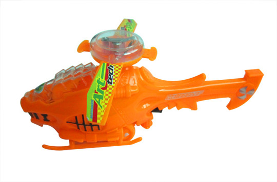 Pull Line Shark helicopter sweet toy candy with flashing light