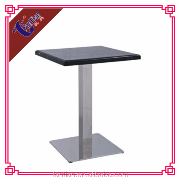新しいデザインの家具2014年正方形のテーブル、 金属ベース付き木製テーブル販売のための家具のテーブル問屋・仕入れ・卸・卸売り