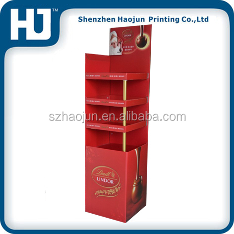 Top quality cardboard pallet floor tray stands for shop chewing gum display