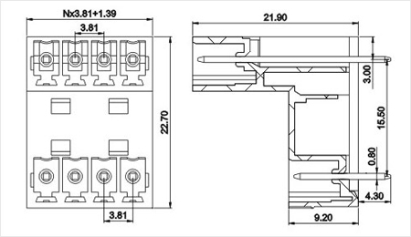 三河sh222v-3.81プラグイン可能なターミナルブロックコネクタの製造仕入れ・メーカー・工場