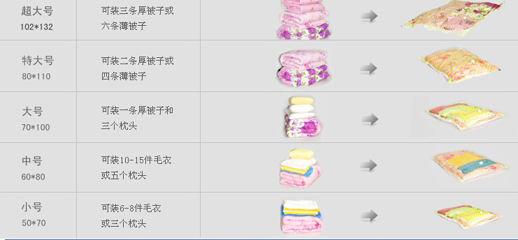 2014年熱い販売pe・ppcustomedウォッシャブル衣類用真空密封保存袋問屋・仕入れ・卸・卸売り