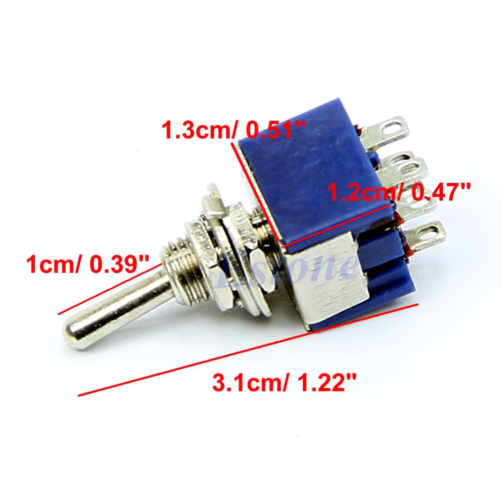 Купить 5er-на мини-kippschalter 6-контактный dpdt 6a 125vac ...