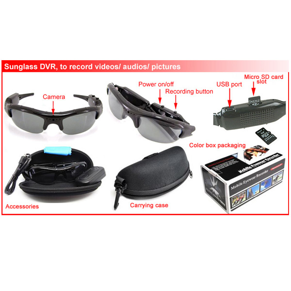 oemusb屋外光隠しサングラスカメラが付いているマニュアルスパイガジェット、 cctvのスパイカメラ問屋・仕入れ・卸・卸売り