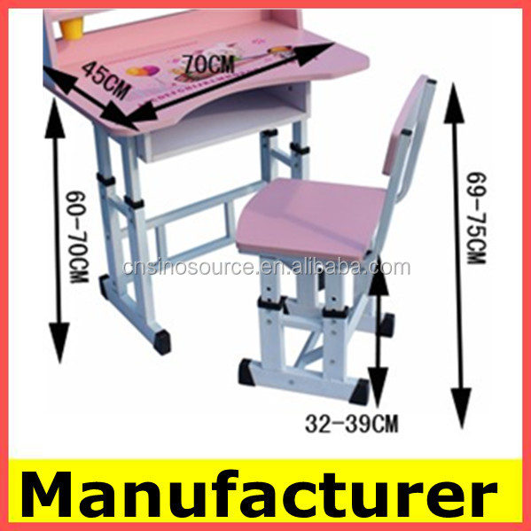 Wholesale Red School Student Desk Children Study Table And Chair
