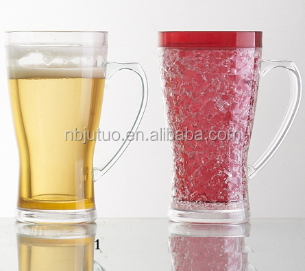 凍結液内部450ml二重壁のビールのジョッキ仕入れ・メーカー・工場