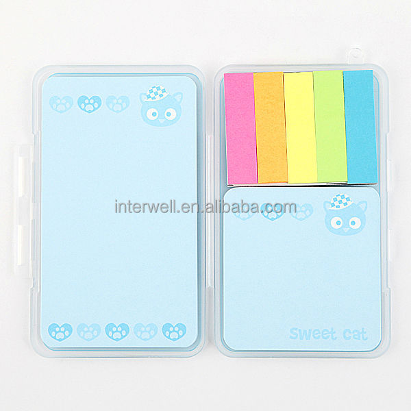 interwelllkm94メモパッド、 プラスチックケースは、 パックされた付箋パッドセット問屋・仕入れ・卸・卸売り