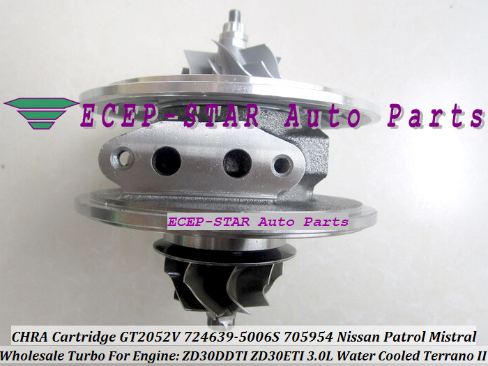 Turbo CHRA Cartridge Turbocharger Core GT2052V 724639-5006S 705954-0013 Water Cooled NISSAN Patrol Mistral TERRANO II ZD30DDTI ZD30ETI 3.0L (1)