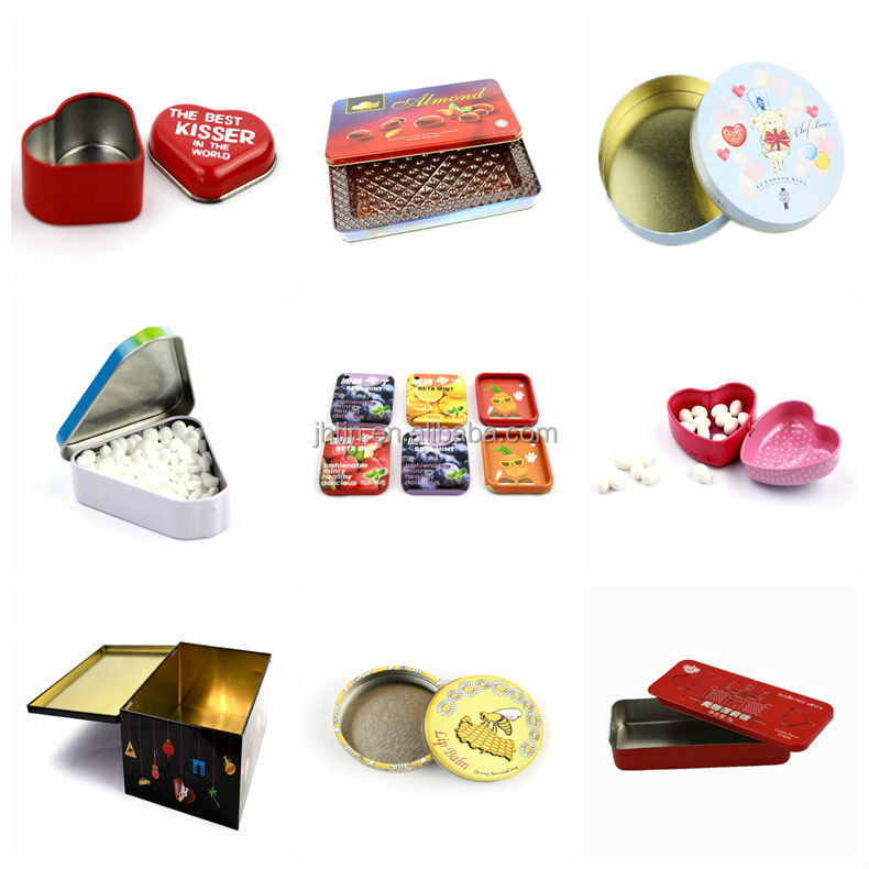 no color tin box with sliding Lid for chewing Gum dongguan wholesale