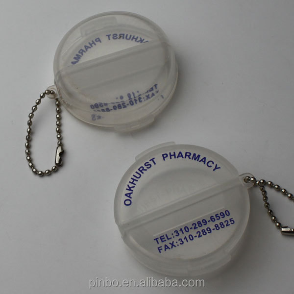 keychainが付いている円形の毎日の丸薬箱問屋・仕入れ・卸・卸売り