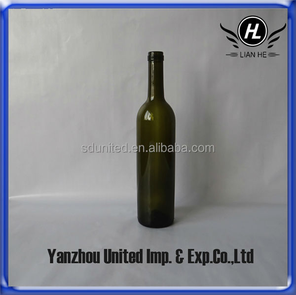 750ml high quality red glass wine bottles for sale