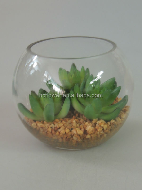 With Glass Bowl Artificial Plant For Home Decorating Buy With Glass
