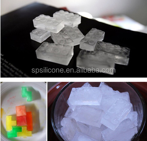 チョコレートモールドシリコーンアイスキューブトレイ金型ビュイックlegoes氷のブロックの建物の形状バーパーティー愛好家のための冷凍ドリンクのレゴ問屋・仕入れ・卸・卸売り