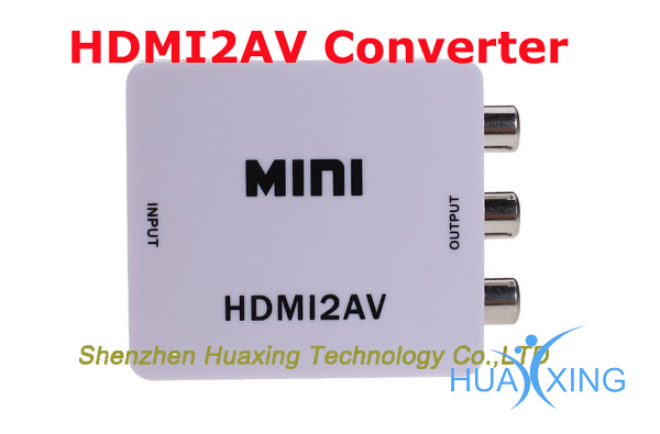 在庫のhdmiへのマイクロhdmiavコンバータアダプタミニミニhdhdmi2avスケーラーへのビデオコンバータボックス仕入れ・メーカー・工場