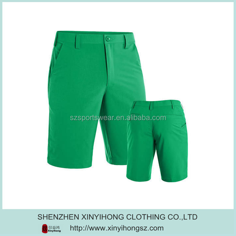 緑の色空白メンズ卸売ドライフィットゴルフ用スポーツショーツ仕入れ・メーカー・工場
