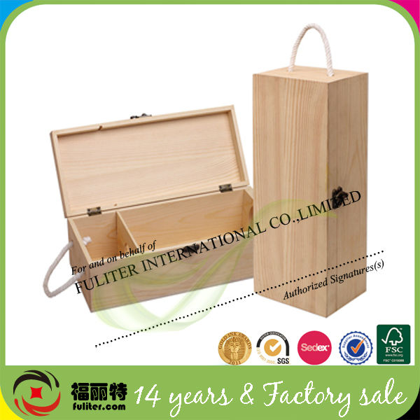 Custom Design Luxury Red Wine Wooden Box