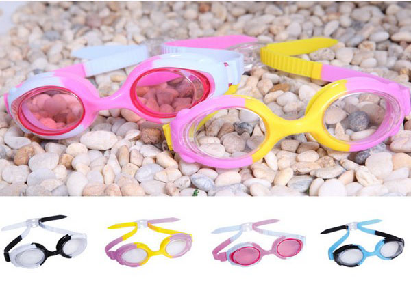 新しいデザイン2014年プロの子供swimmigスイミングゴーグルでゴーグルピンク・黄色の色問屋・仕入れ・卸・卸売り
