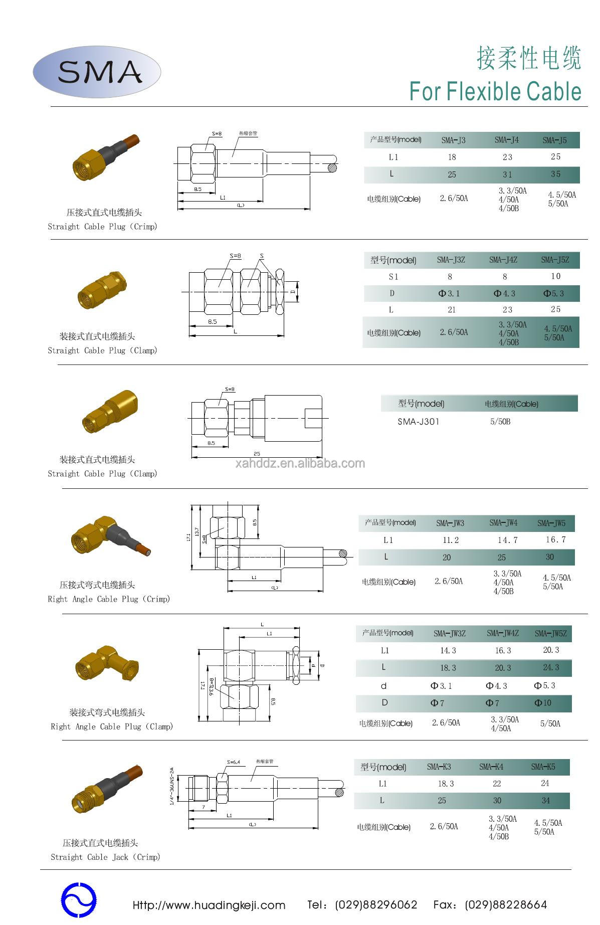 Smaオスコネクタrf同軸コネクタ( smb、 smc、 mcx、 mmcx、 smp、 1.84ミリメートル、 2.4mm、 2.92ミリメートル等。)仕入れ・メーカー・工場